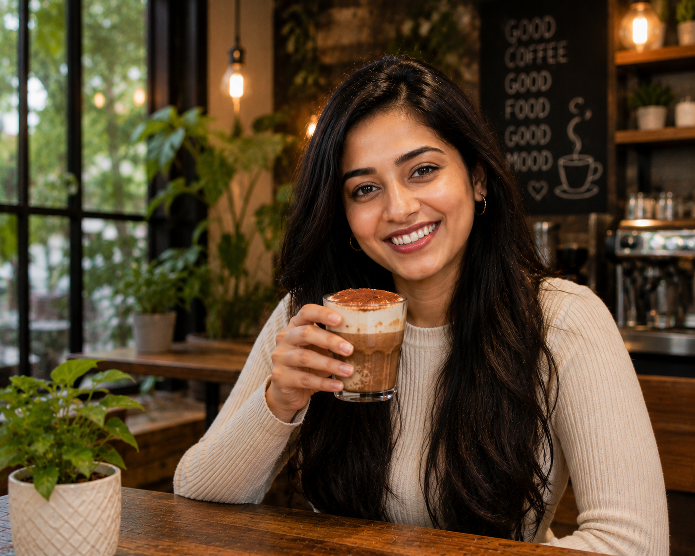 Photo by Ananya Patel — The tiramisu coffee is everything! No filter needed, the café does all the work ✨