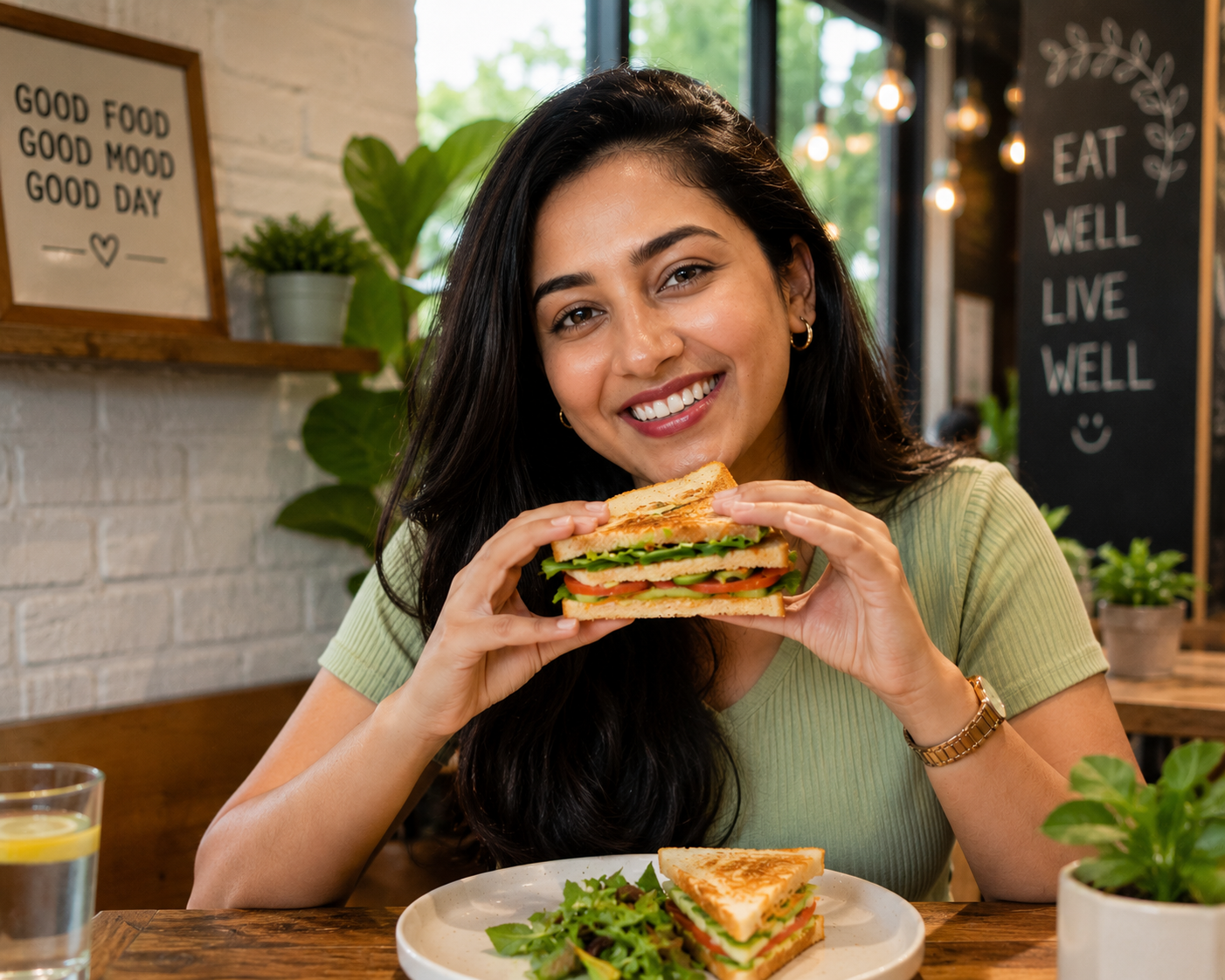 Photo by Lavanya Nair — Simple. Fresh. Perfect. The veg sandwich that won my heart 🥗🍞