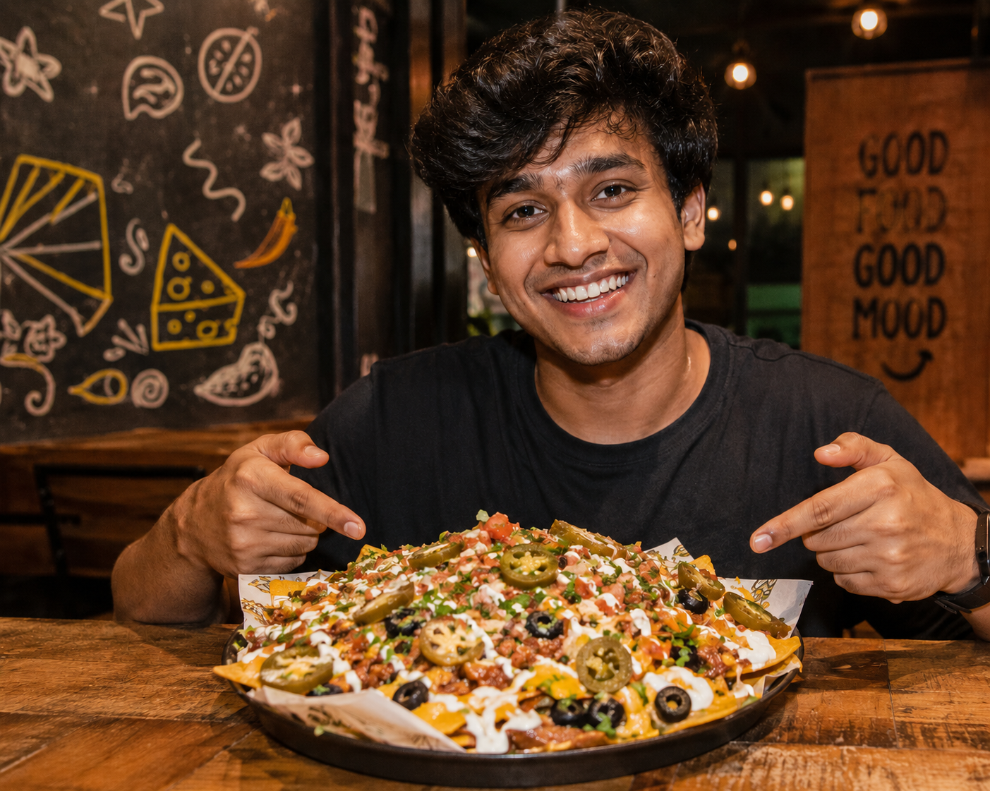 Photo by Vivaan Rao — Nachos loaded with everything, zero regrets whatsoever 🧀🌶️